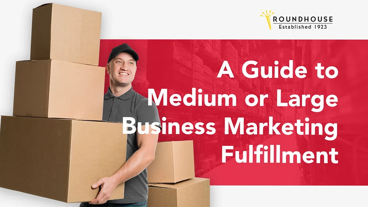 Medium or Large Business Marketing Fulfillment – blog header by Roundhouse Marketing Services