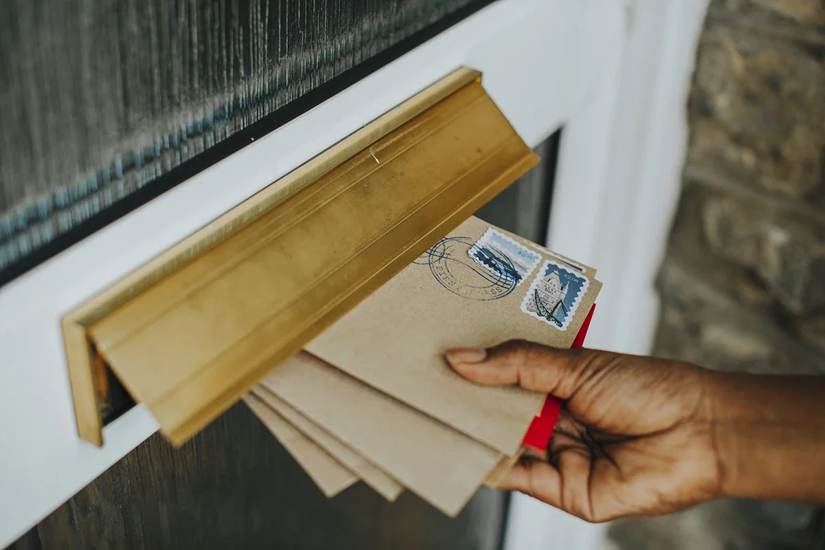 Delivering direct mail envelopes through the front door mail slot